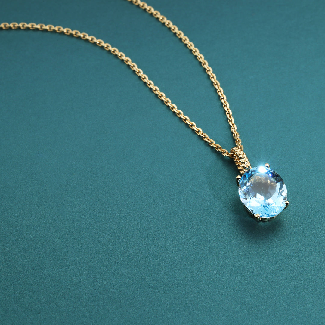 SKY BLUE MARINER GEMSTONE NECKLACE