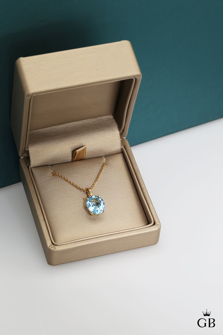 SKY BLUE MARINER GEMSTONE NECKLACE