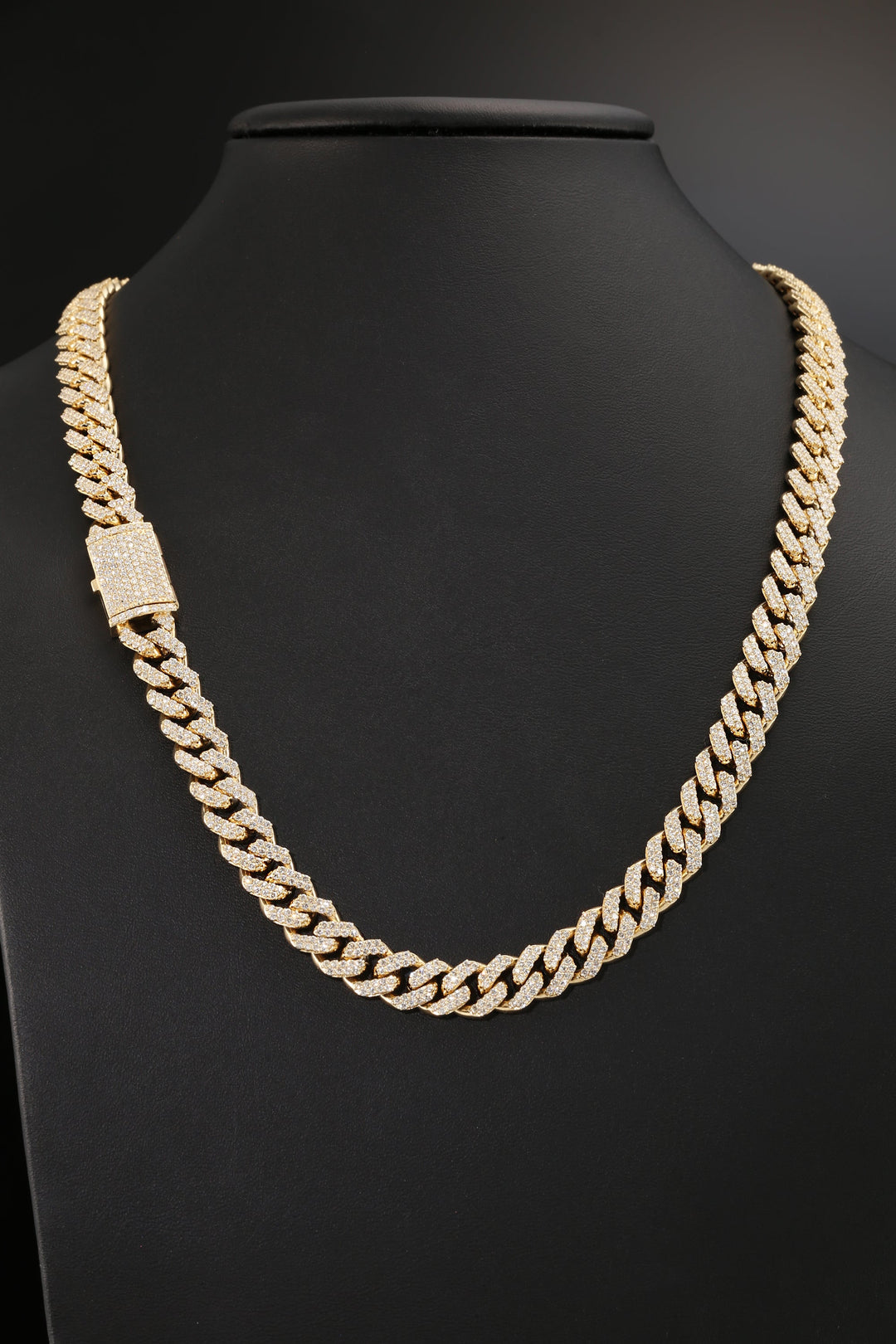 15.5 CT 10K Yellow Gold Natural Diamond Miami Cuban Link Chain - Handmade - Custom Order
