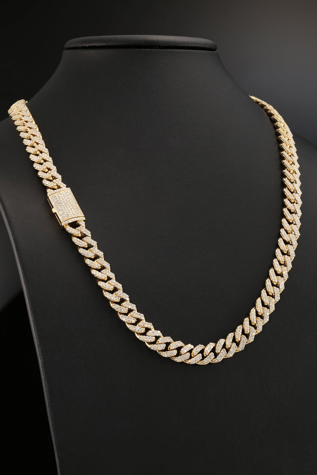 Solid Gold Full Diamond Cuban Link Chains