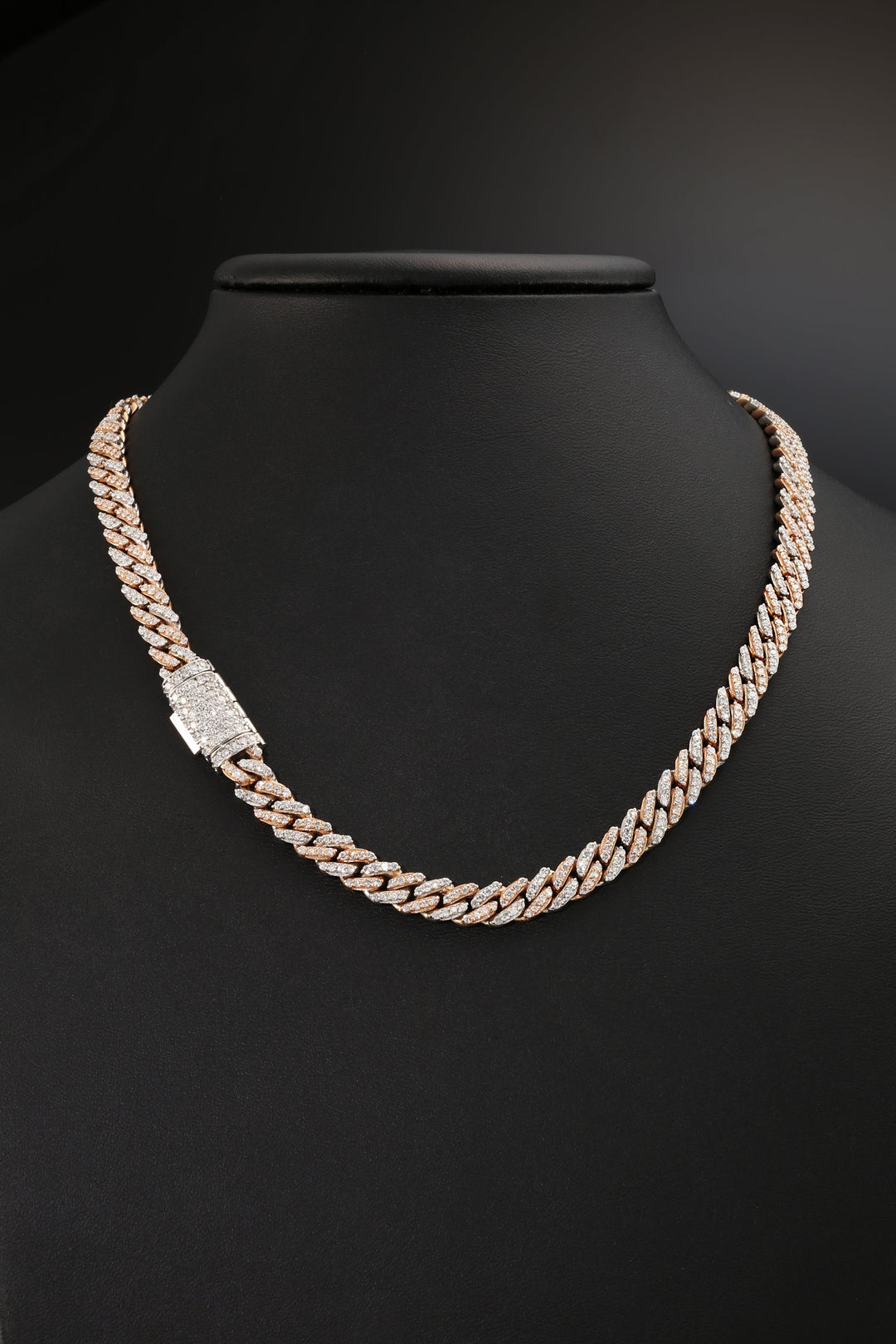Solid Gold Full Diamond Cuban Link Chains