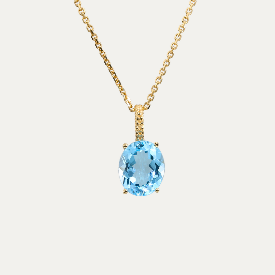 SKY BLUE MARINER GEMSTONE NECKLACE