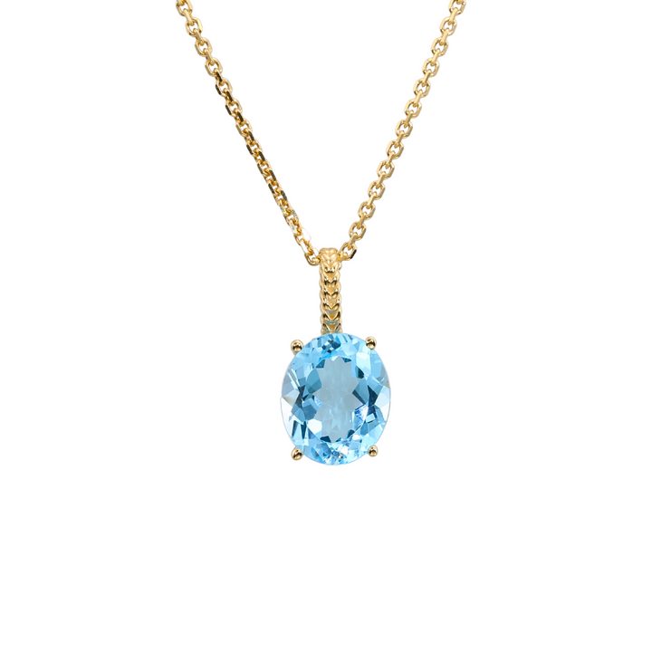 SKY BLUE MARINER GEMSTONE NECKLACE