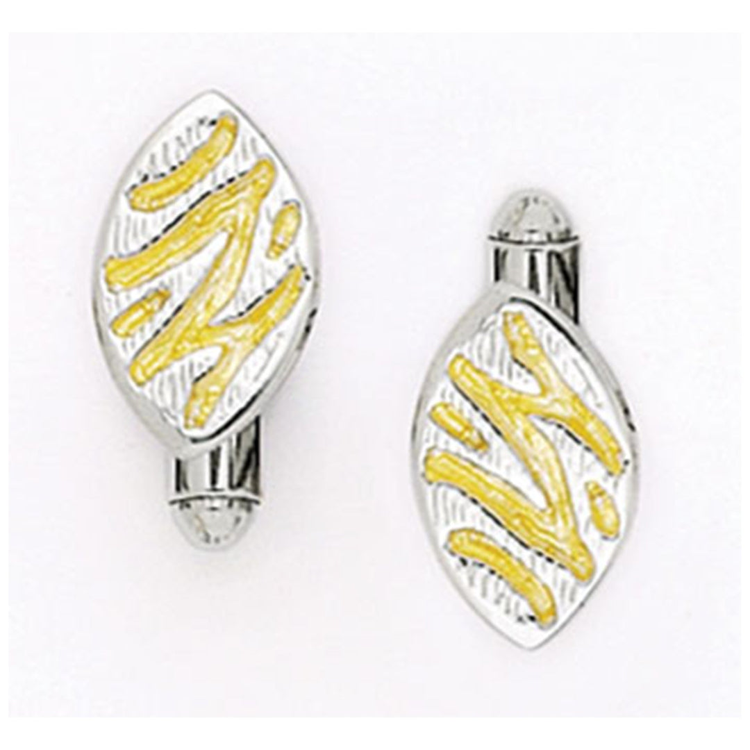 Silver Oval Cuff Links