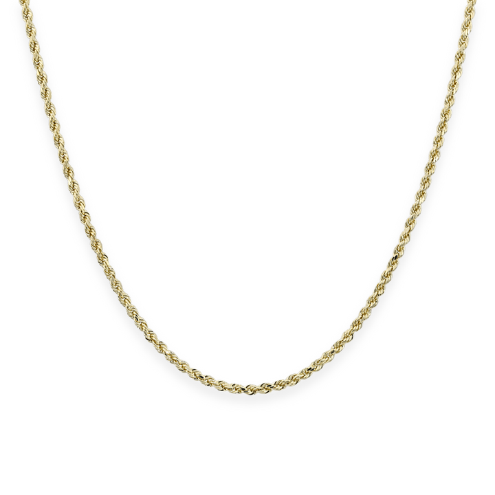 10K Yellow Gold Rope Chain and Bracelet