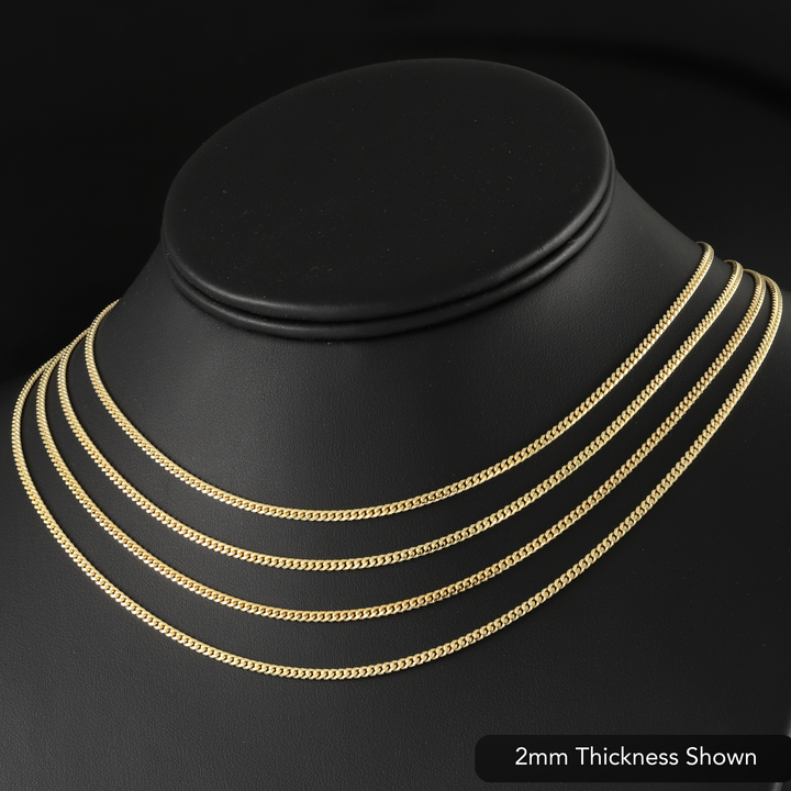 925 Sterling Silver Gold Plated Cuban Chain & Bracelet