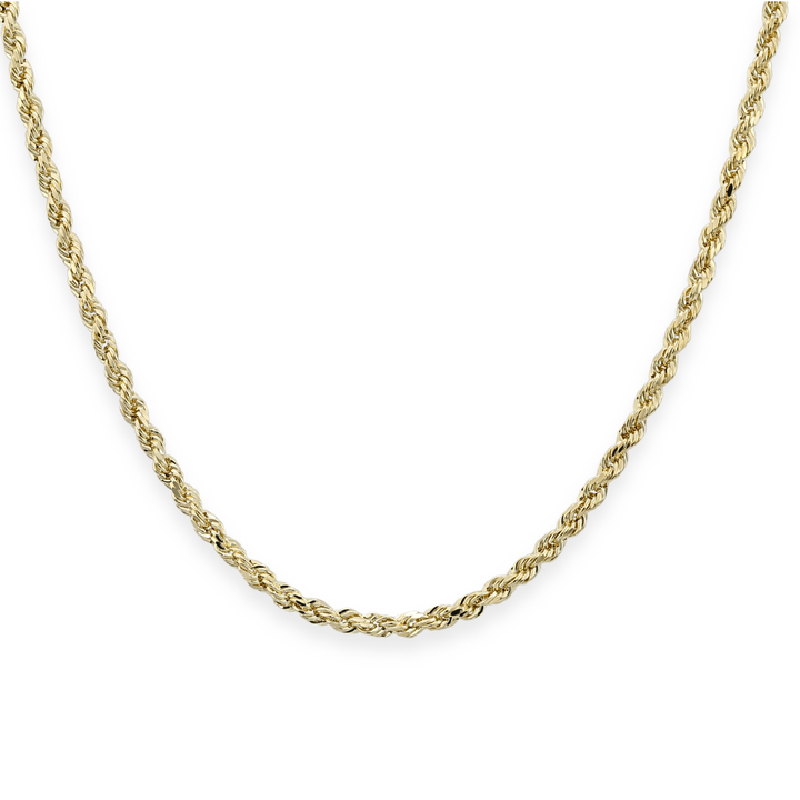 10K Yellow Gold Rope Chain and Bracelet