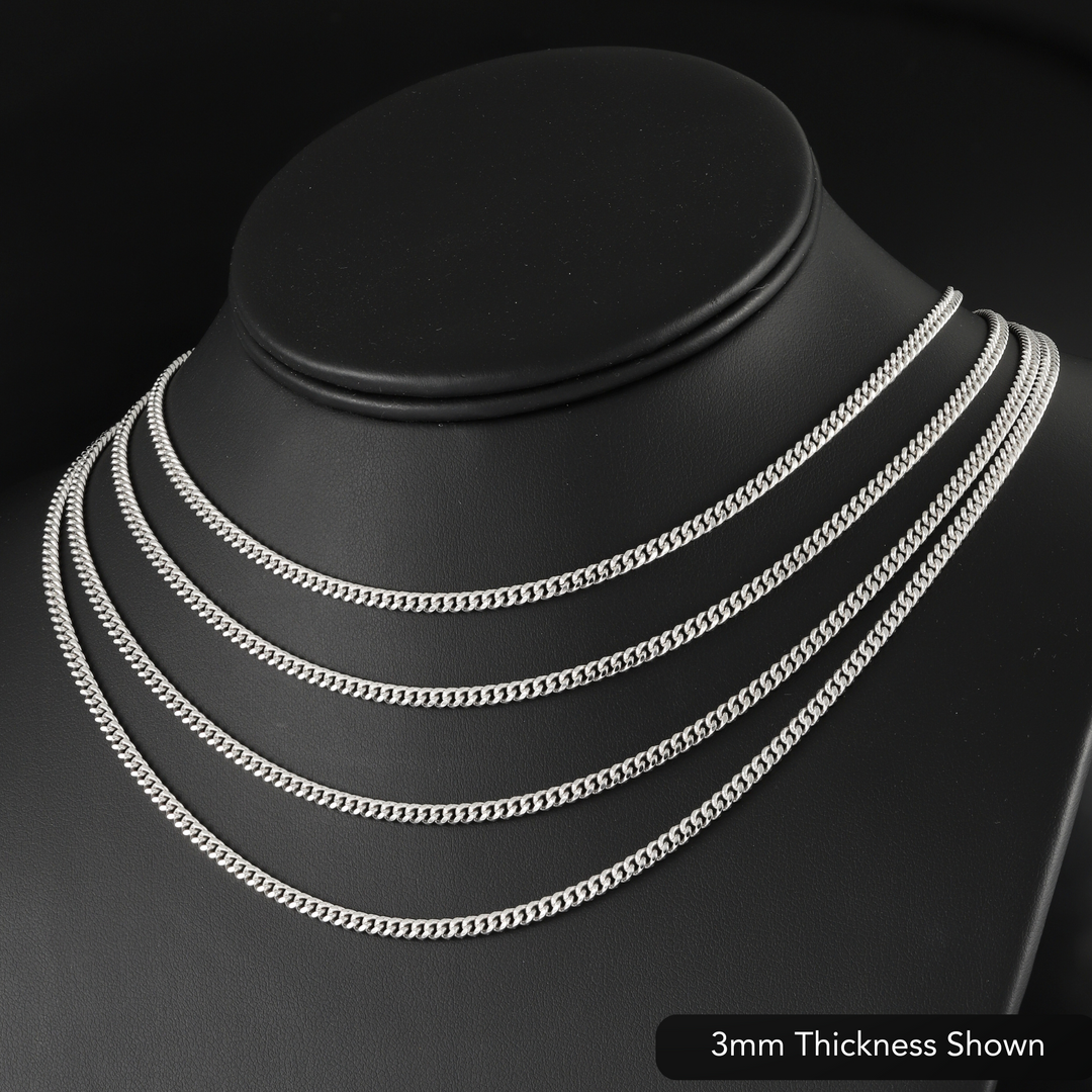 925 Sterling Silver Cuban Chain & Bracelet