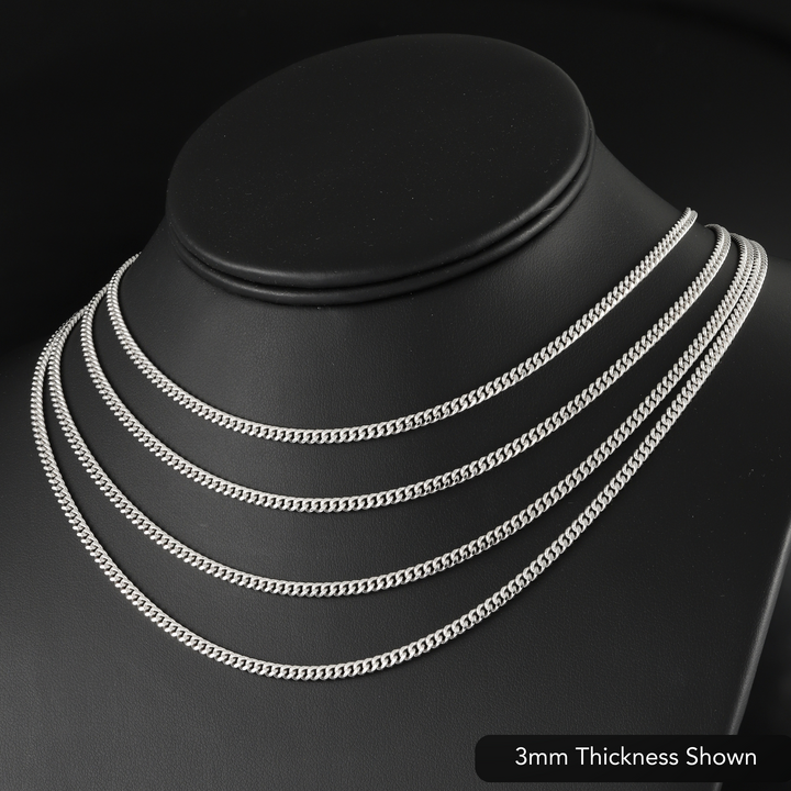 925 Sterling Silver Cuban Chain & Bracelet