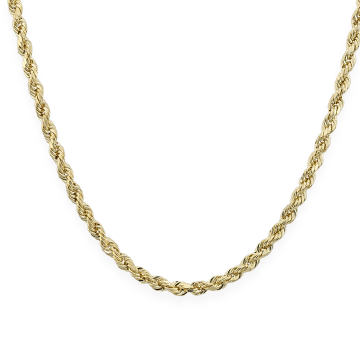 10K Yellow Gold Rope Chain and Bracelet