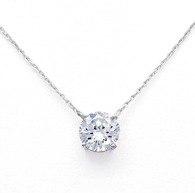 925 Sterling Silver Dazzling Cubic Zirconia Pendant Necklace