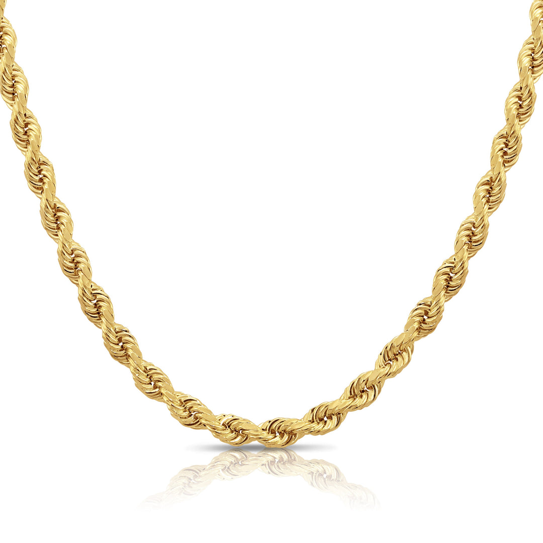 925 Sterling Silver Rope Chain - Gold Plated