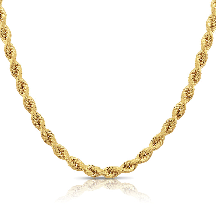 925 Sterling Silver Rope Chain - Gold Plated
