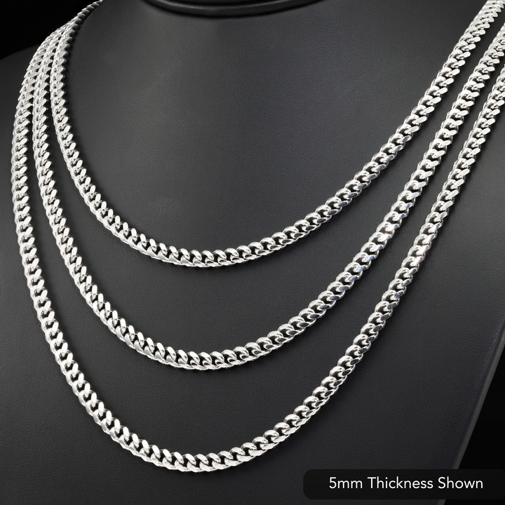 925 Sterling Silver Cuban Chain & Bracelet