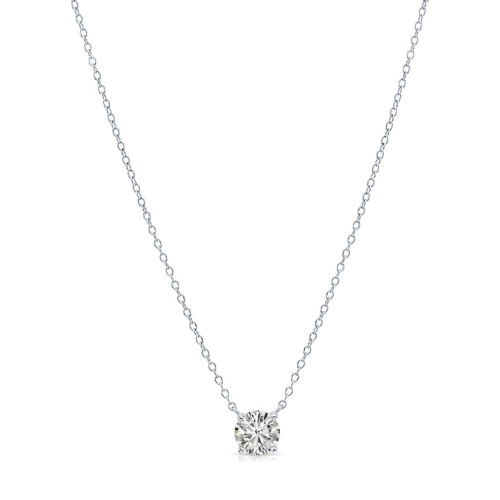 Sterling Silver Classic Cubic Zirconia Necklace (adjustable)