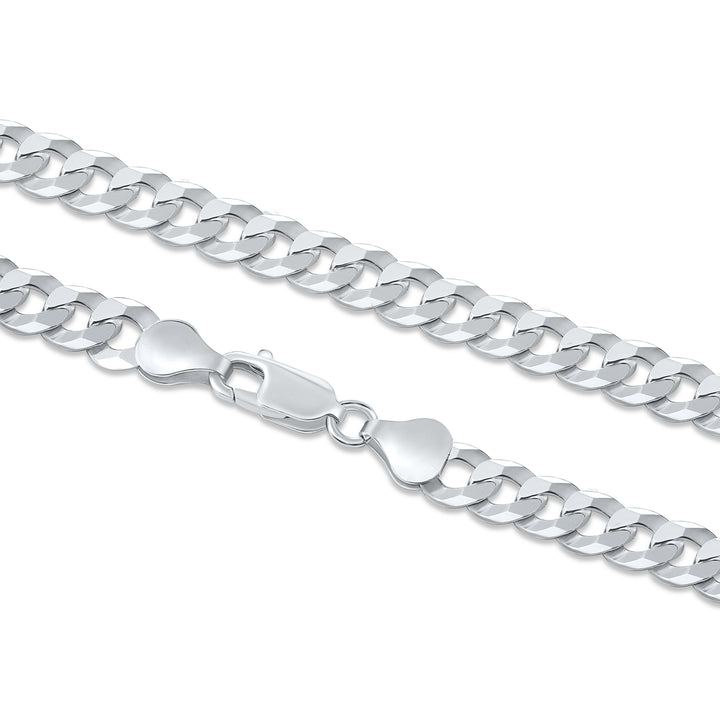 925 Curb Chain - Made in Italy - Rhodium Plated Sterling Silver - LIVE SILVER PRICE