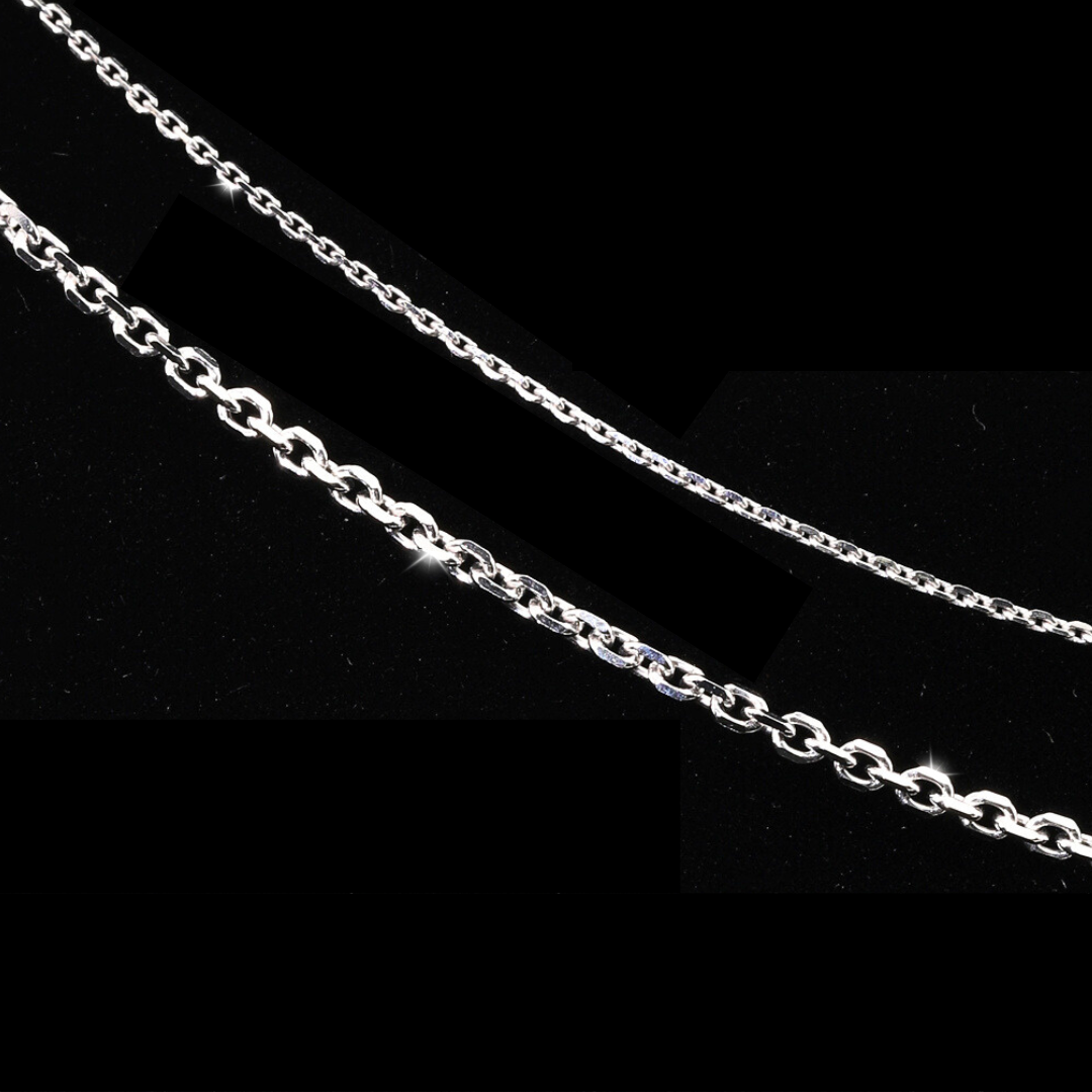 925 Sterling Silver Diamond-Cut Cable Chain - LIVE SILVER PRICE