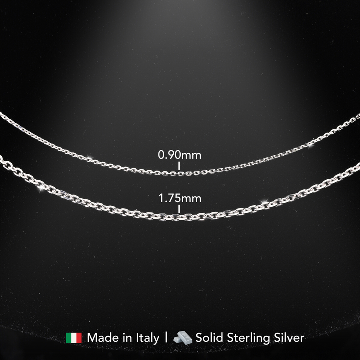 925 Sterling Silver Diamond-Cut Cable Chain - LIVE SILVER PRICE