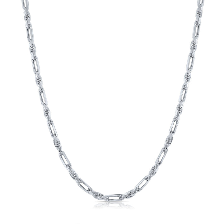 925 Sterling Silver Figarope Chain and Bracelet