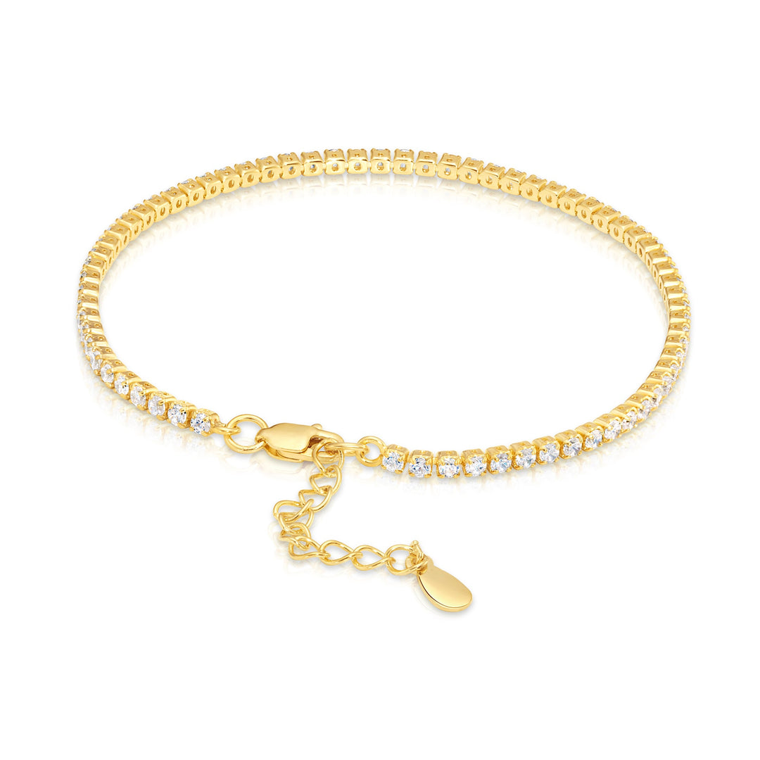 925 Sterling Silver Classic Cubic Zirconia Tennis Bracelet