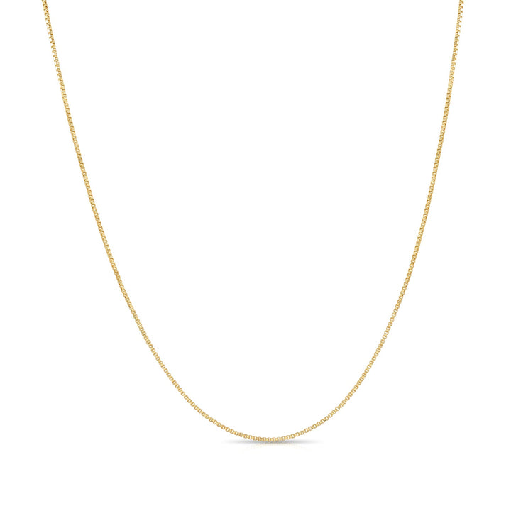 10K Yellow Gold Box Chain, 1mm