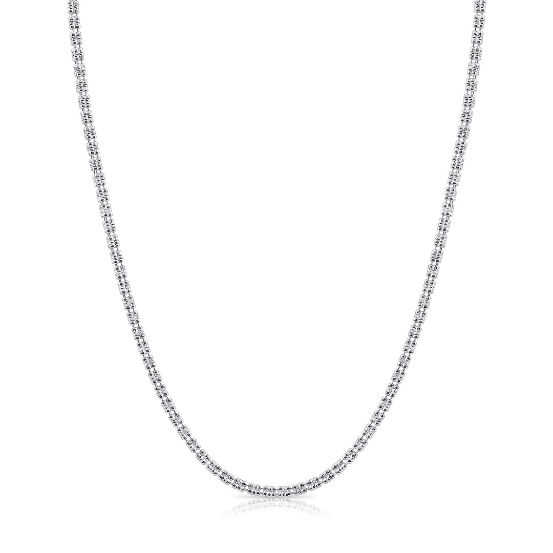 925 Triangle Ice Chain - Made in Italy - Rhodium Plated Sterling Silver