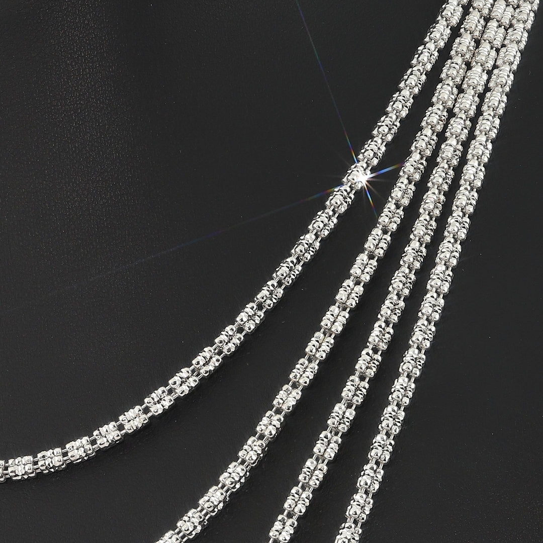925 Triangle Ice Chain - Made in Italy - Rhodium Plated Sterling Silver