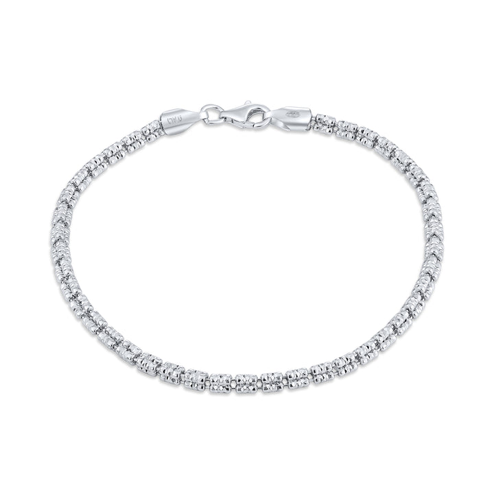 925 Triangle Ice Chain - Made in Italy - Rhodium Plated Sterling Silver