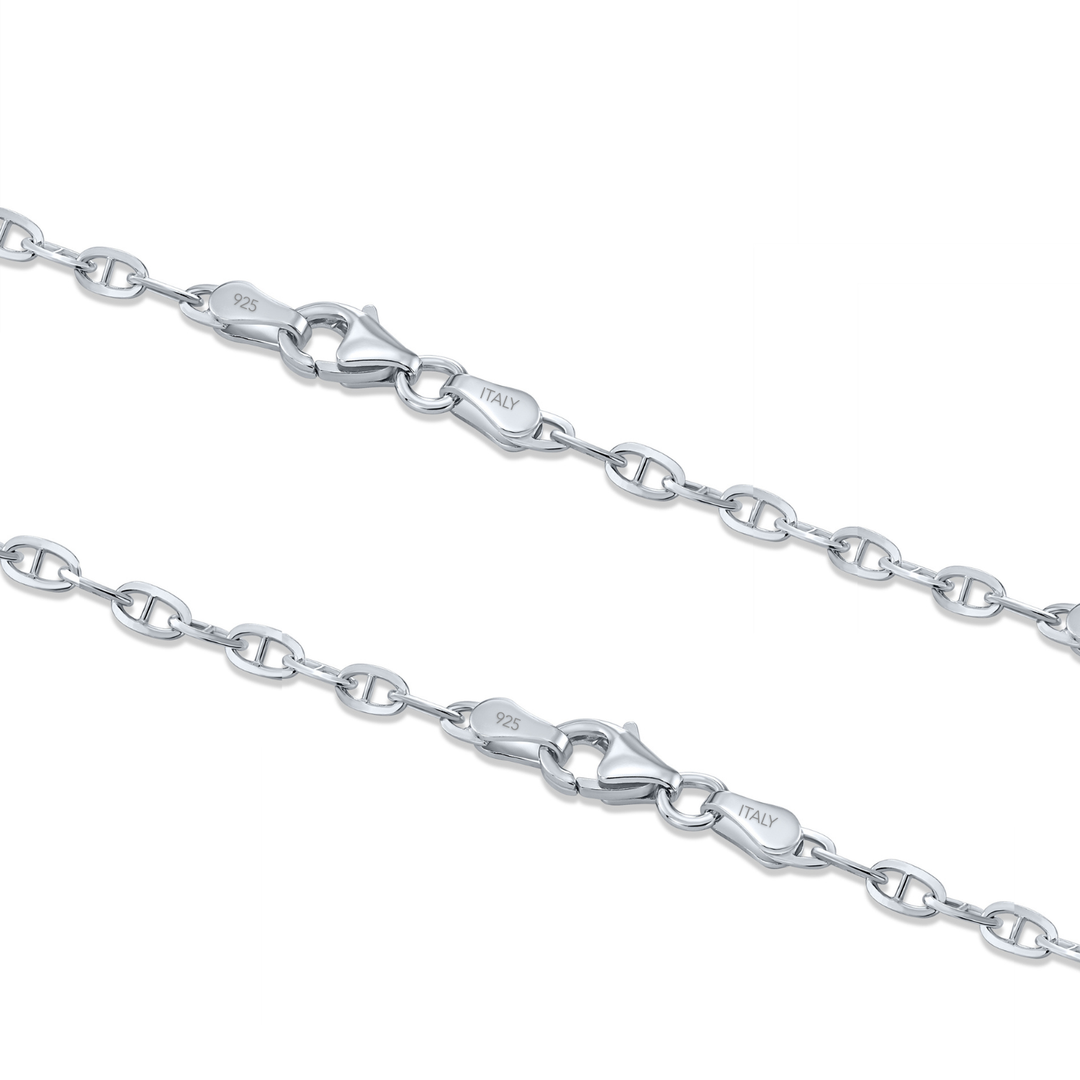 925 Brillucci Chain - Made in Italy - Rhodium Plated Sterling Silver - LIVE SILVER PRICE