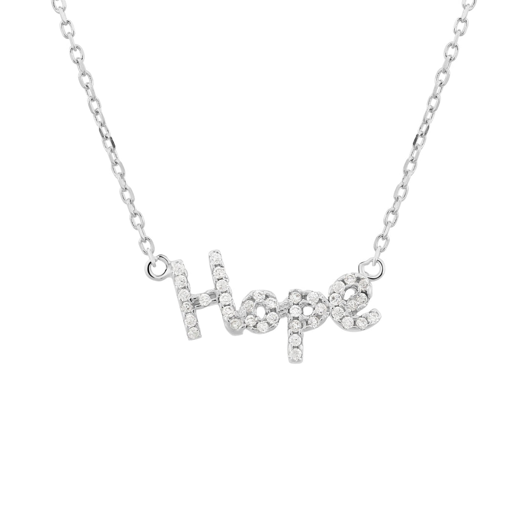 925 Sterling Silver "Hope" Word Necklace