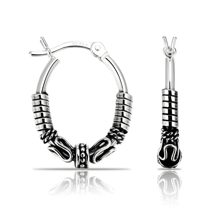 Sterling Silver Hoops Earrings
