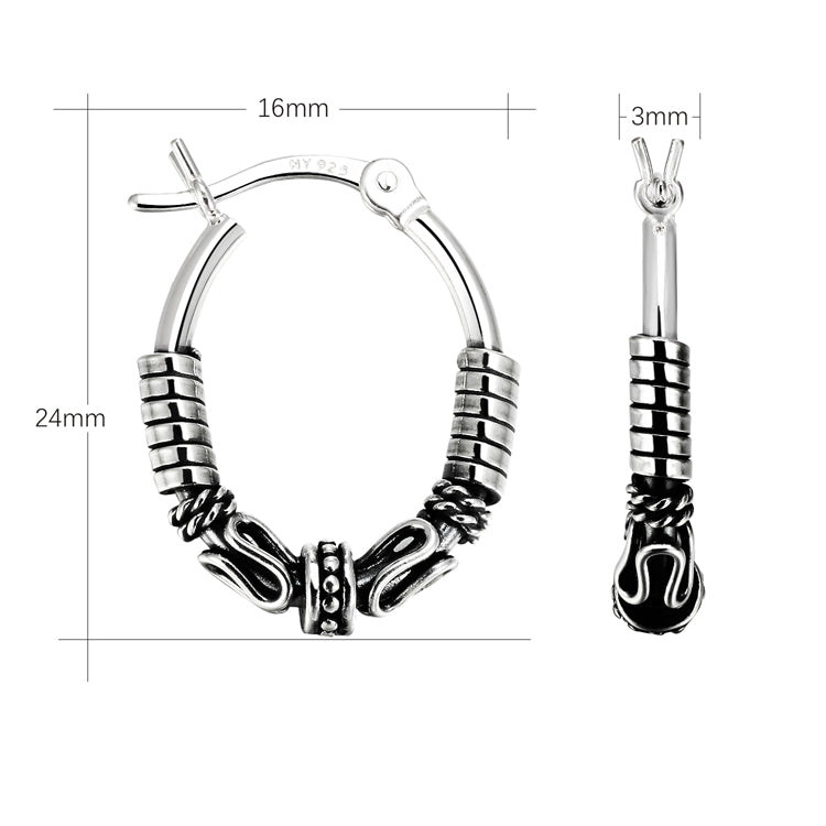 Sterling Silver Hoops Earrings