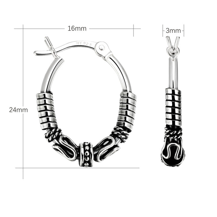 Sterling Silver Hoops Earrings