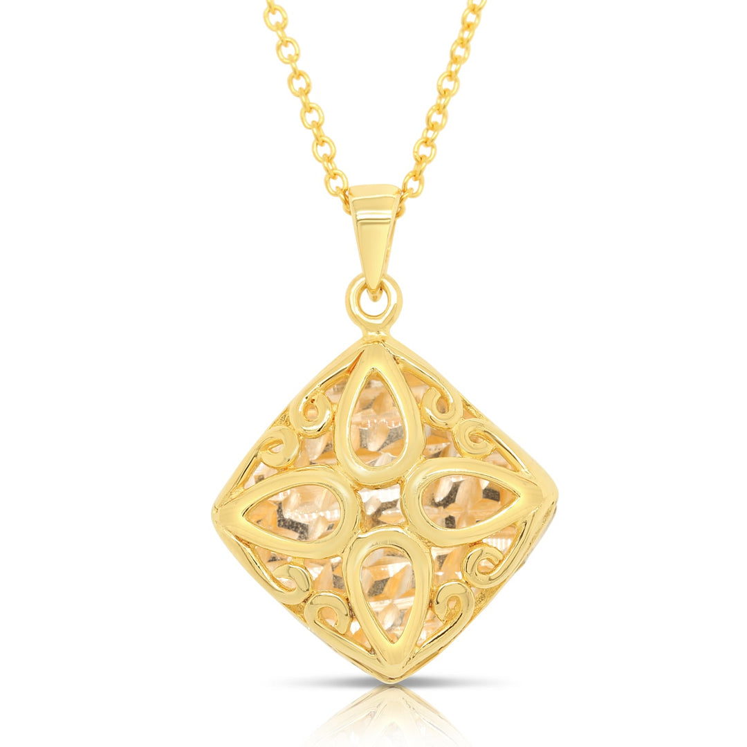 Sterling Silver Dainty Yellow Gold Plated Necklace