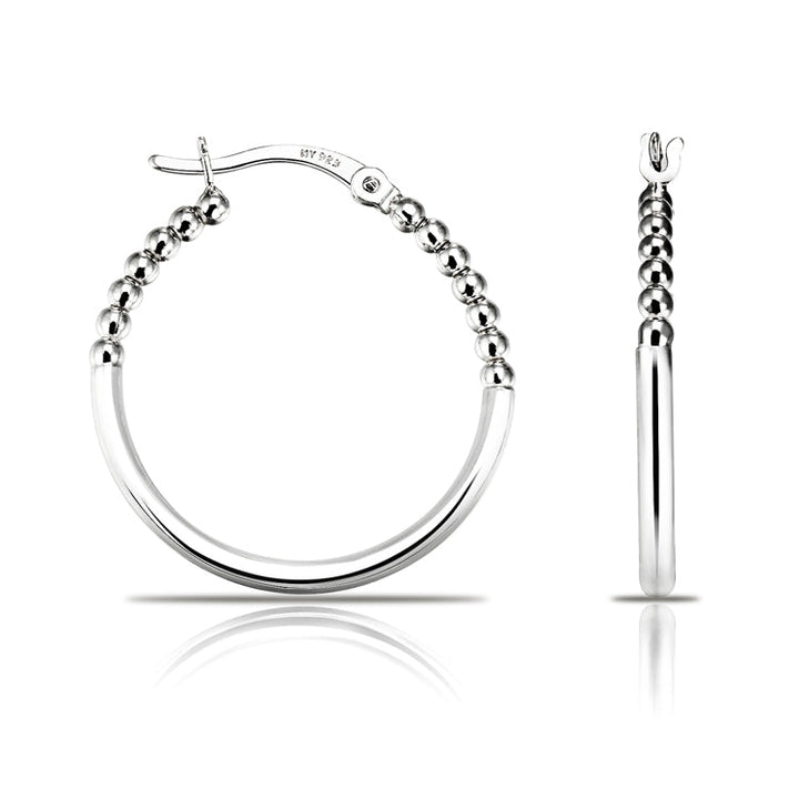 Sterling Silver 1 Inch Hoop Earrings