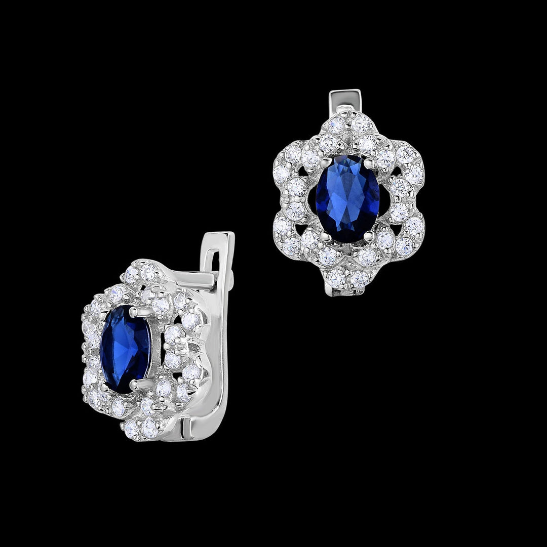 Sterling Silver birthstone flower with Cubic Zirconia NYE771-B