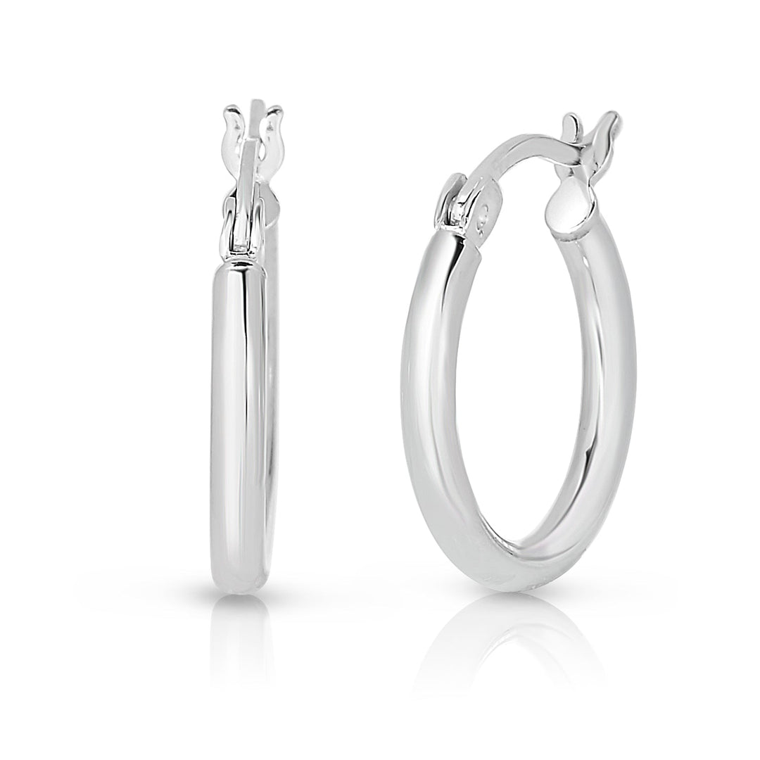 Sterling Silver Plain Hoops