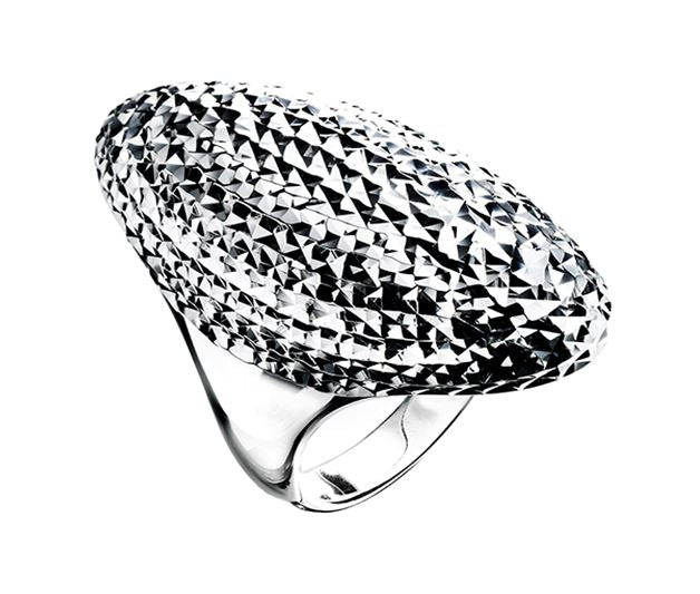 925 Sterling Silver Triangular Pattern Ring