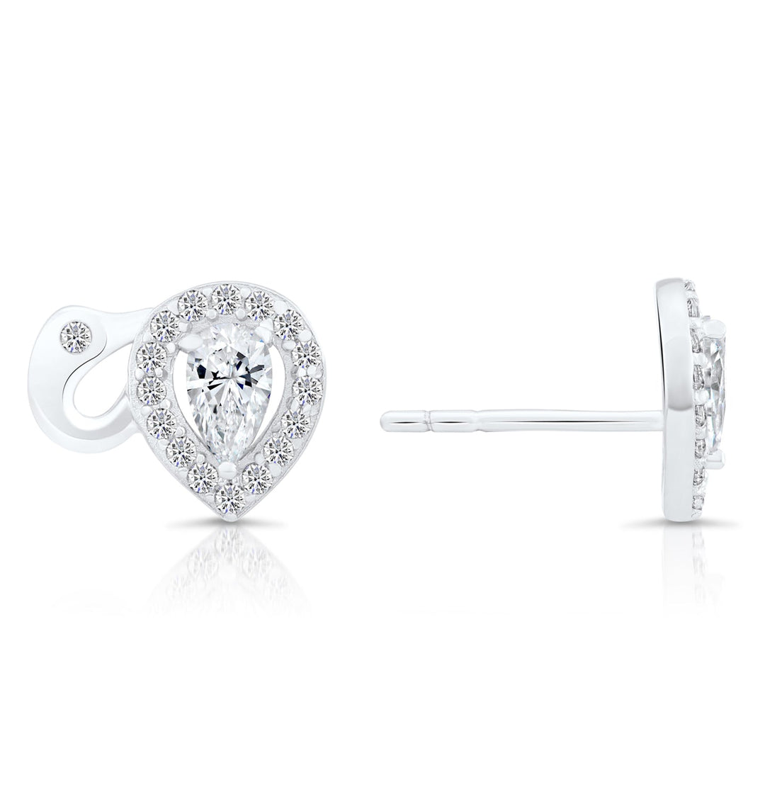 Sterling Silver & Cubic Zirconia Swan Stud Earring NYFLE1363