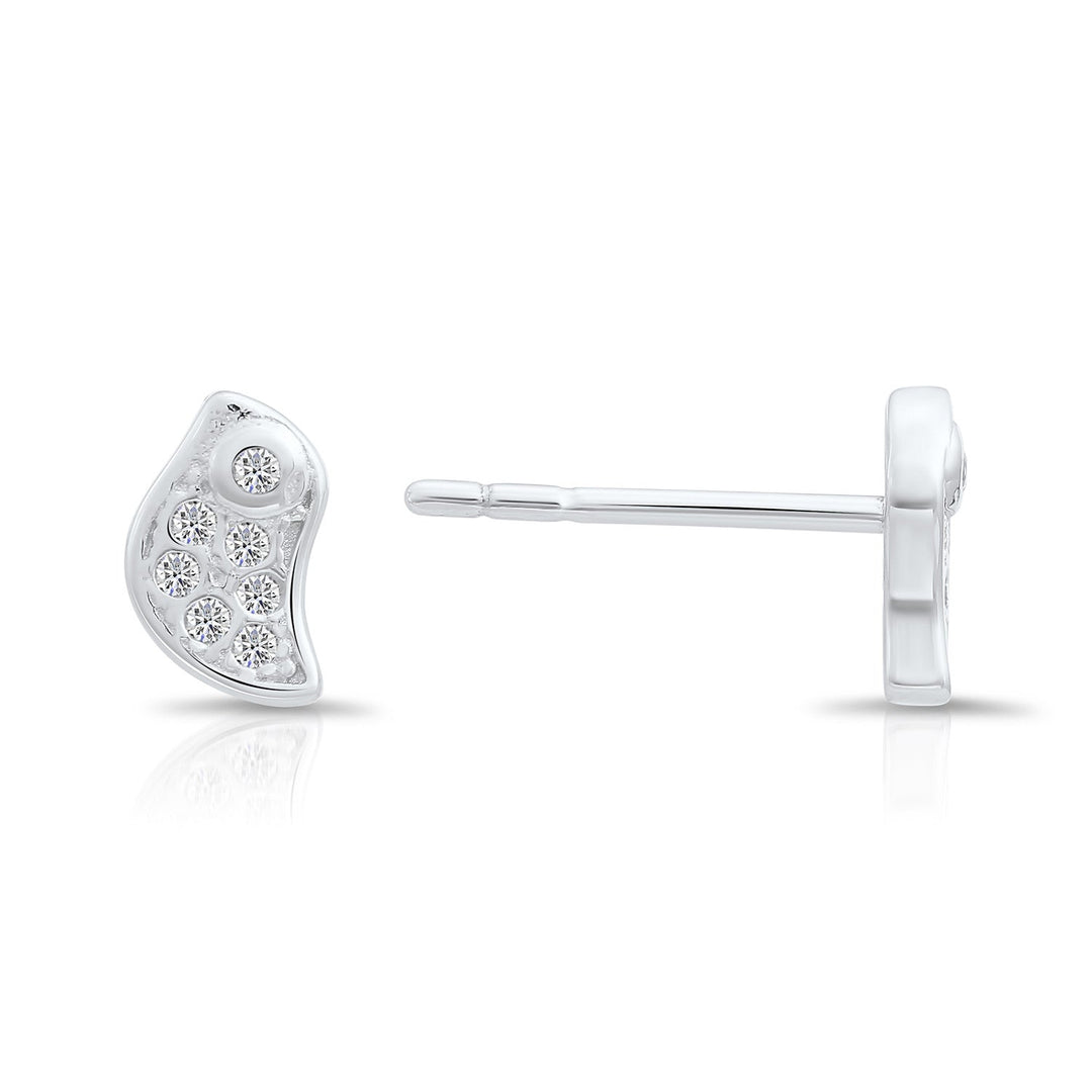 Sterling Silver & Cubic Zirconia Teardrop Stud Earring NYFLE1830