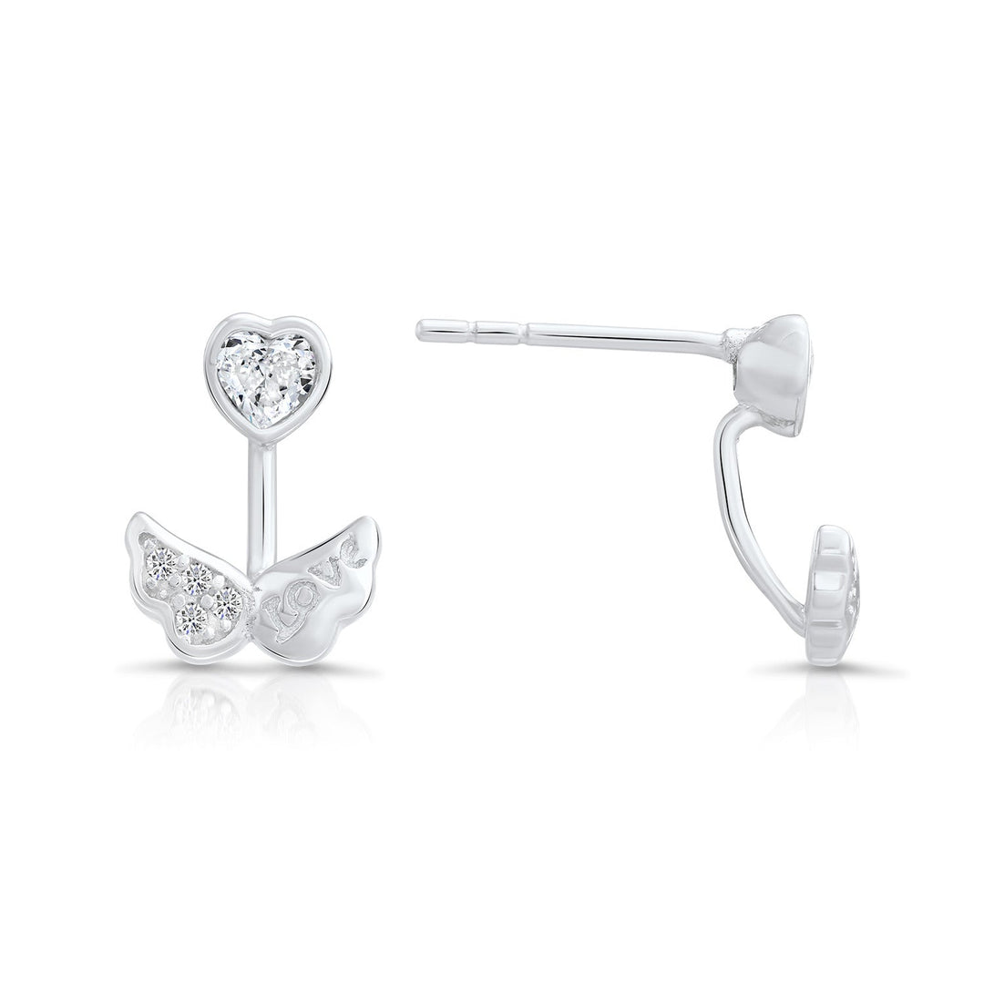 Sterling Silver & Cubic Zirconia Butterfly Stud Earring NYFLE3708