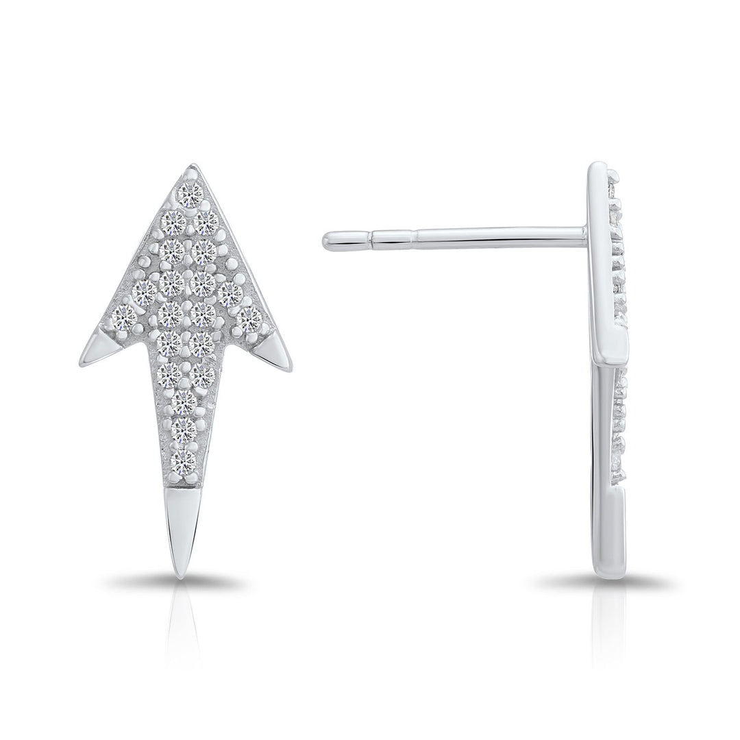 Sterling Silver & Cubic Zirconia Arrow Stud Earring NYFLE3717