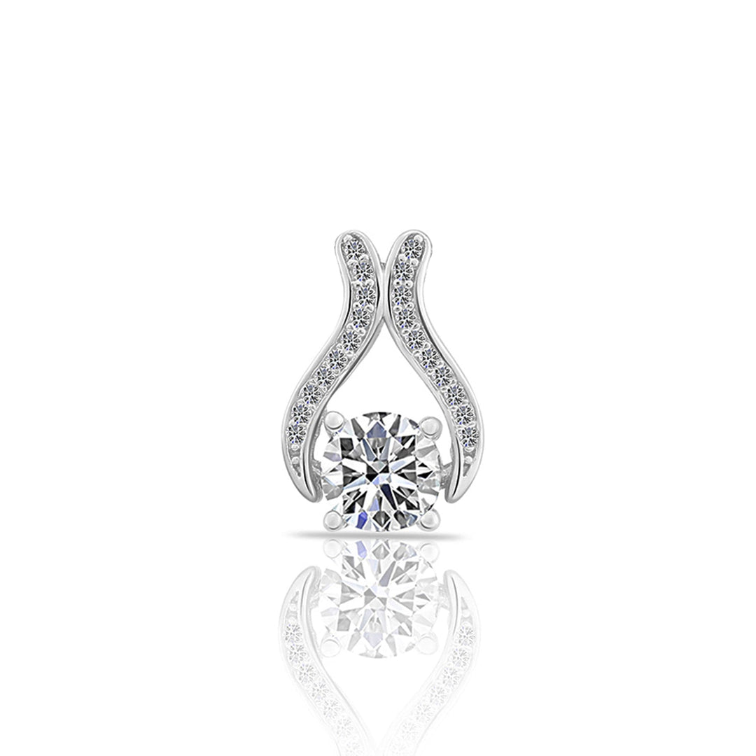 Sterling Silver Fancy Cubic Zirconia Pendant