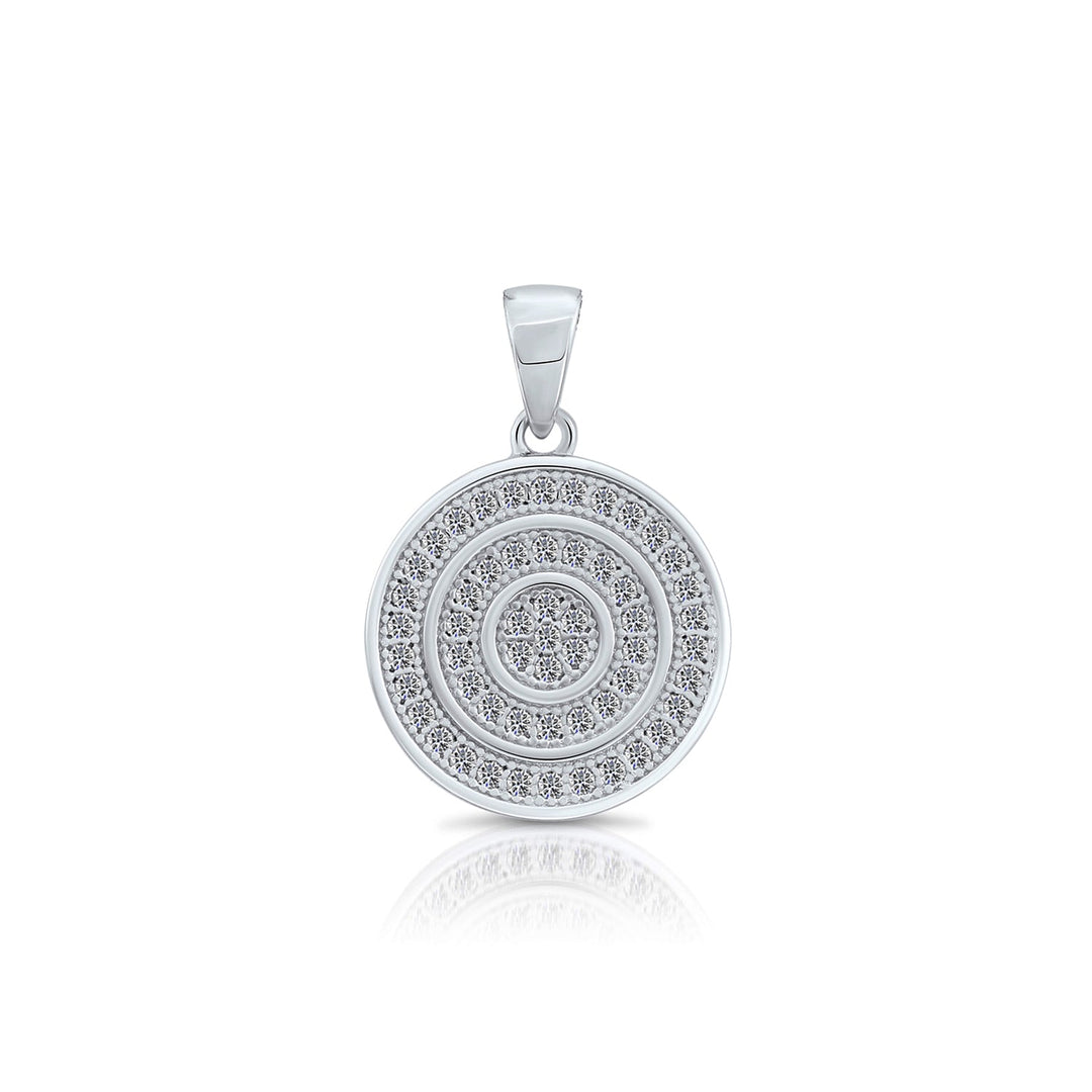 Sterling Silver Round Cubic Zirconia Pendant