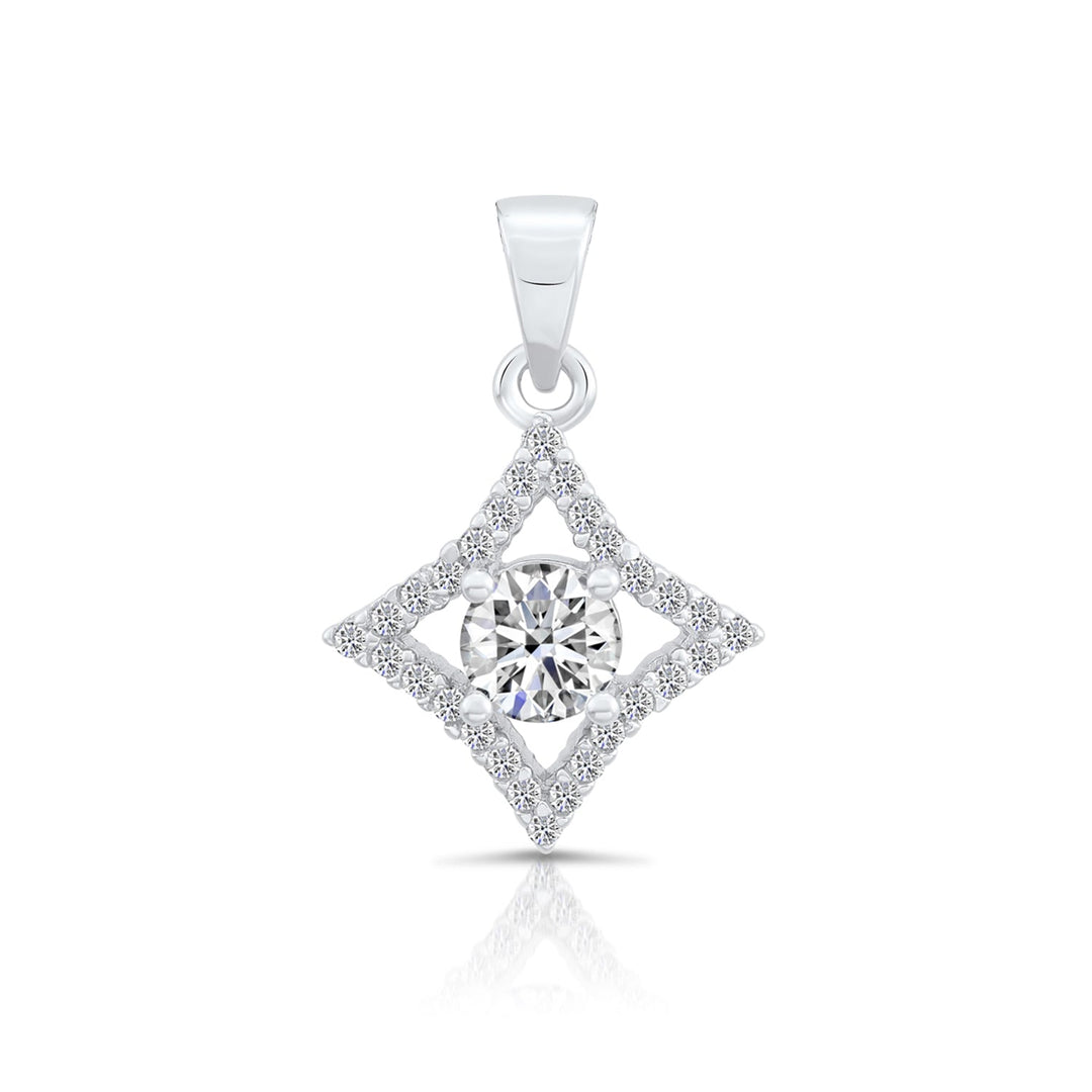 Sterling Silver Star Cubic Zirconia Pendant