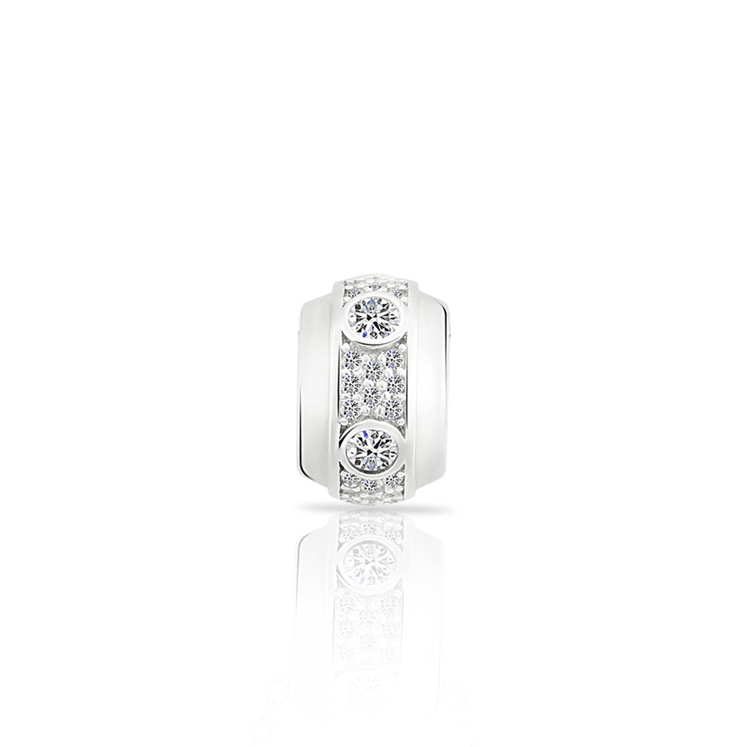 Sterling Silver Small Charm Cubic Zirconia Pendant