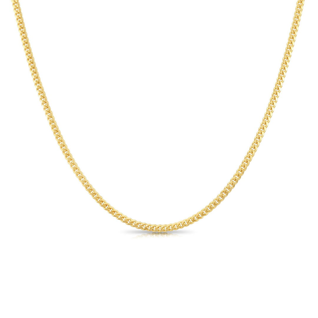 14K Yellow Gold Cuban Link Chain and Bracelet