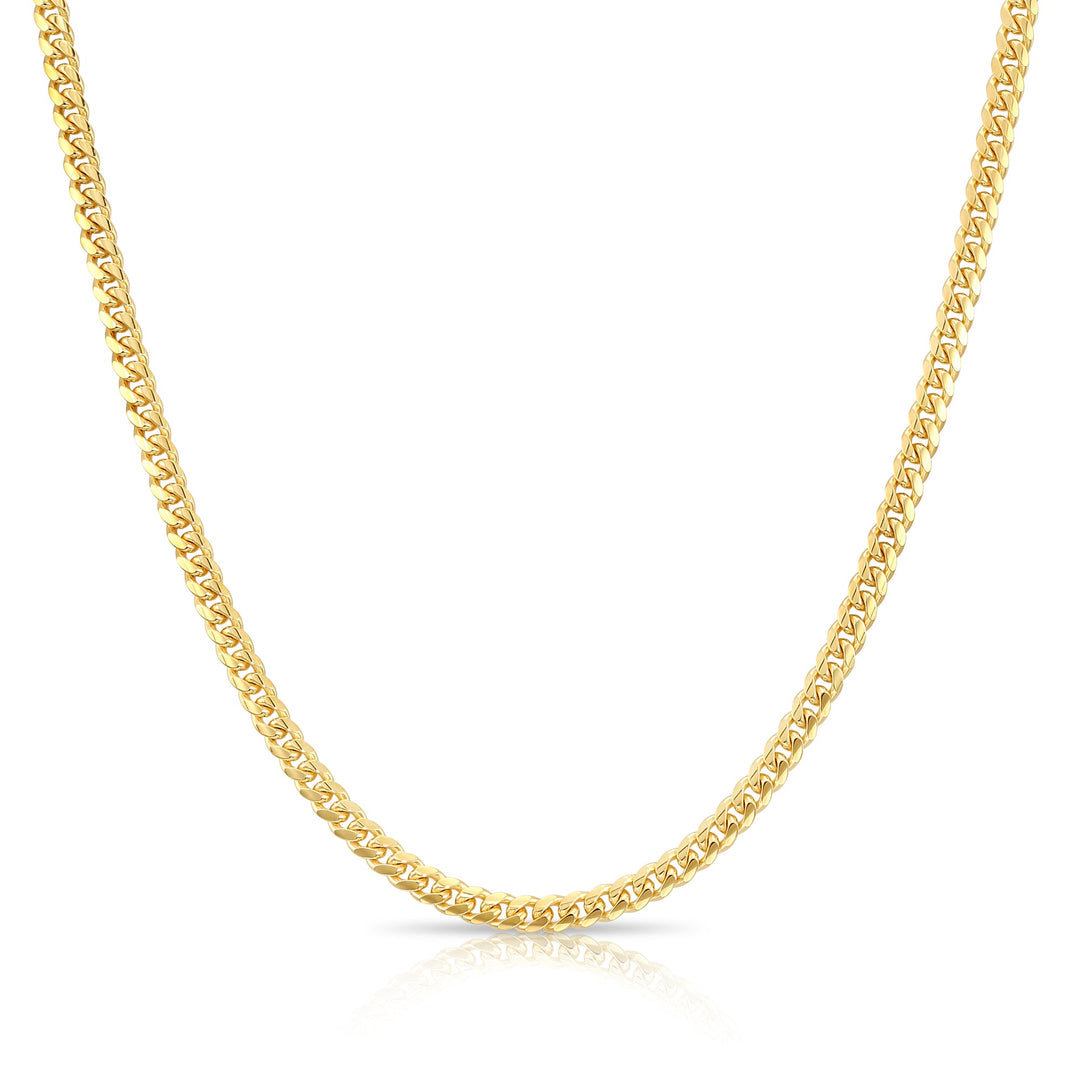 14K Yellow Gold Cuban Link Chain and Bracelet