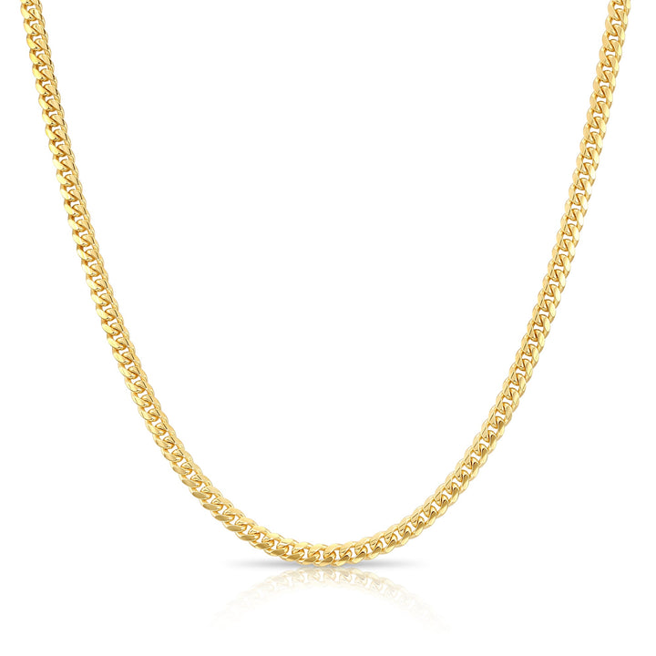 14K Yellow Gold Cuban Link Chain and Bracelet