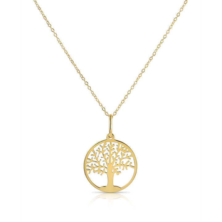 14K Yellow Gold Tree of Life Pendant Necklace